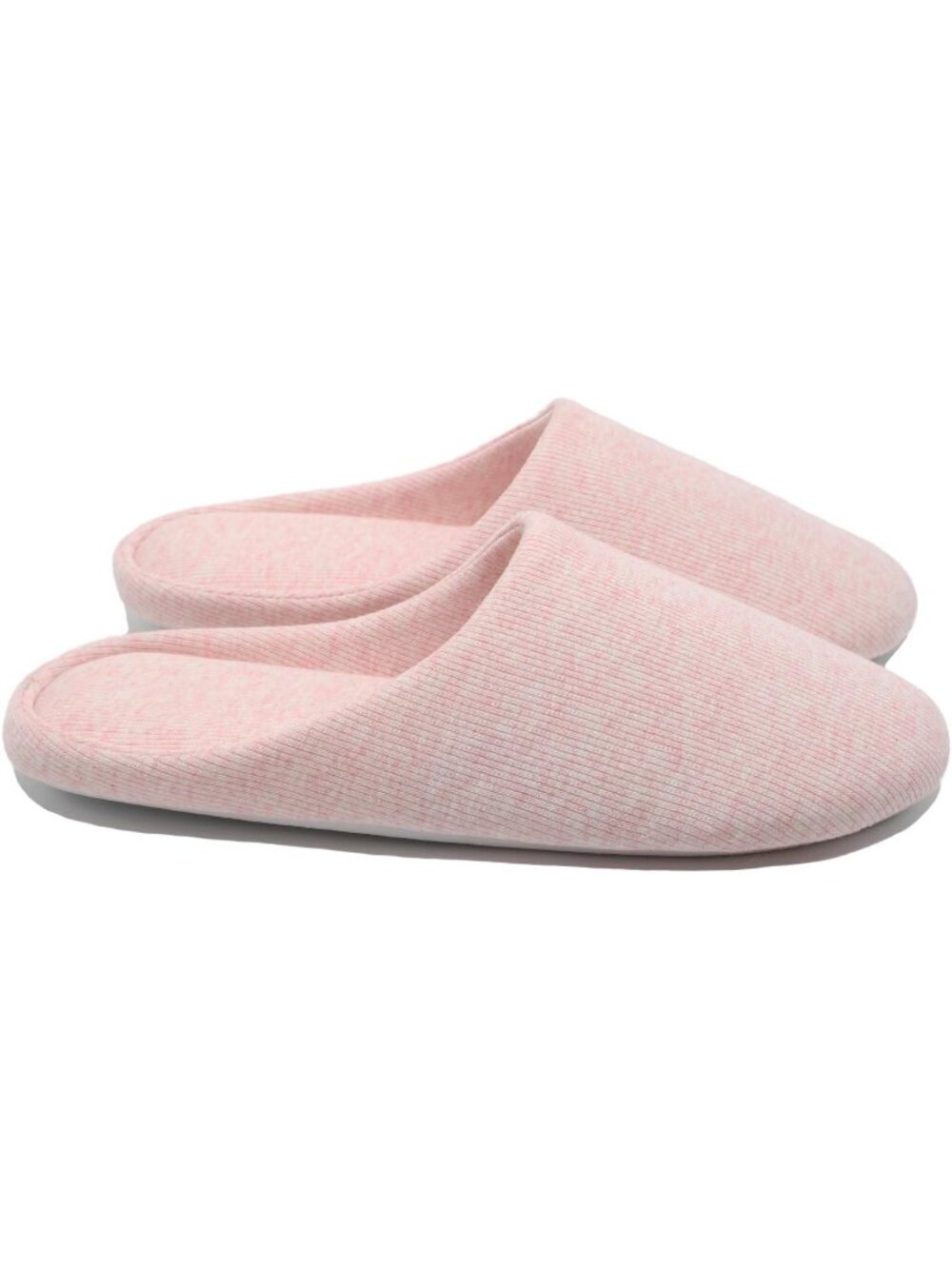 Women's Pink Lightweight Cotton Memory Foam Foldable Slip On Indoor Slippers